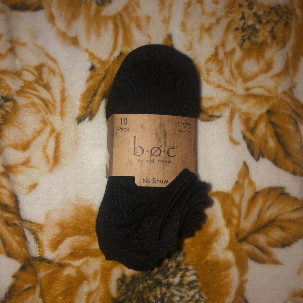 10 pack black socks NWT